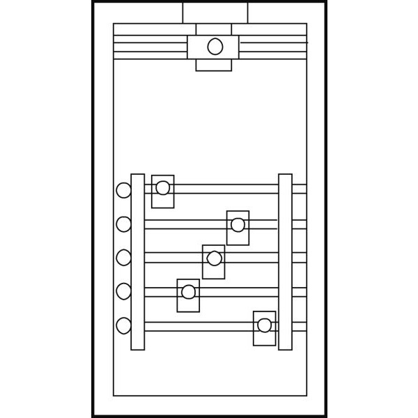 ABN GAG137N Anschlußgehäuse komplett SAS 5x355A 5 x 355A Sammelschienen