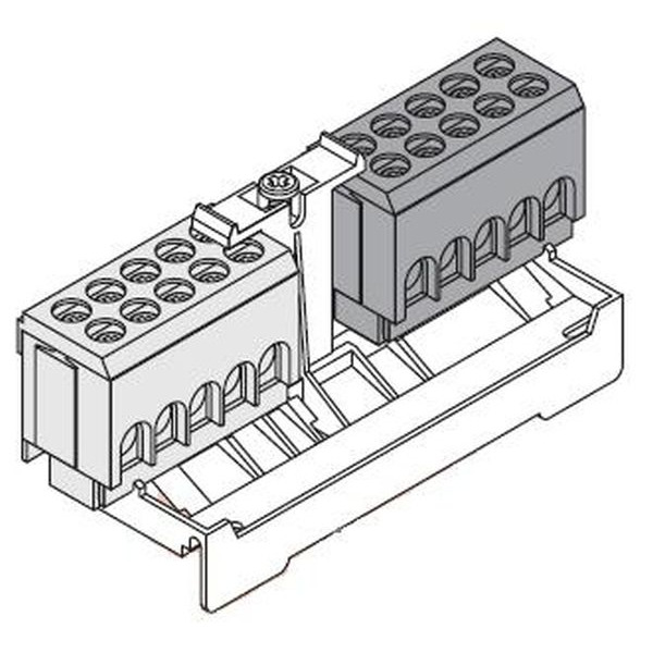 ABN GPEN PE/N-Klemme mit Träger 2x2x25mm² + 2x3x16mm²