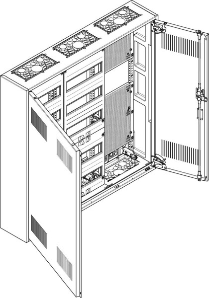 ABN MK35RM Feldverteiler AP T:160mm mit Lüftungstüre 2x5 Reihen REG 5 Reihen Media