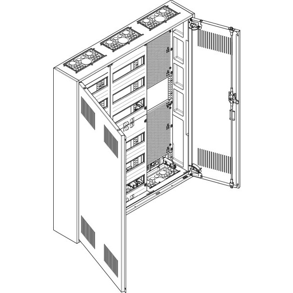 ABN MK36RM Feldverteiler AP T:160mm mit Lüftungstüre 2x6 Reihen REG 6 Reihen Media