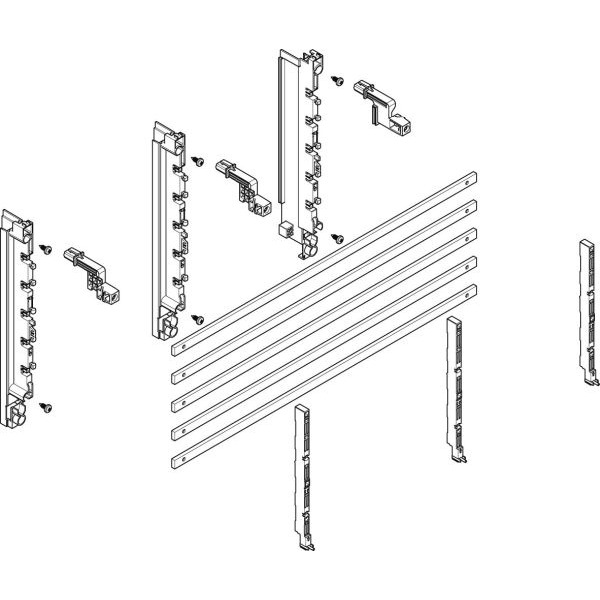 ABN MTSC22515 Sammelschienen-Modul tief 2FB/2RE 40mm mit CU 12x5mm 5-polig EBM 70mm