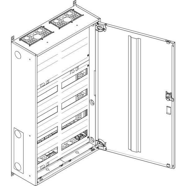 ABN S26RK042 Wandgehäuse IP43 SK2 schutzisoliert bestückt mit 4RE REG / 2RE Klemmen