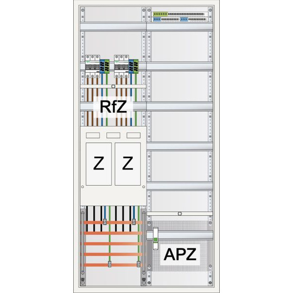 ABN S27EA220 Zählerschrank eHZ 2Z 1V 1APZ sHS IP43 SK2 5-polig BxHxT 550x1100x210mm