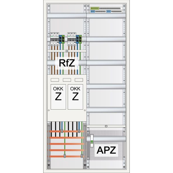 ABN S27EA420 Zählerschrank eHZ 2Z 1V 1APZ sHS/OKK IP43 SK2 5-polig BxHxT 550x1100x210mm