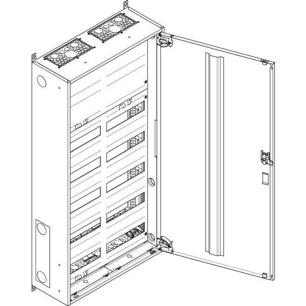 ABN S27RK052 Wandgehäuse IP43 SK2 schutzisoliert bestückt mit 5RE REG / 2RE Klemmen