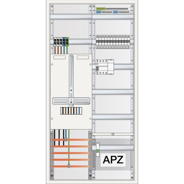 ABN S27ZB110V1S Zählerschrank 3Pkt 1Z 1V 1APZ HLAK/SE Bestückungspaket Verteiler 12 Automaten 1FI 1TKl KS