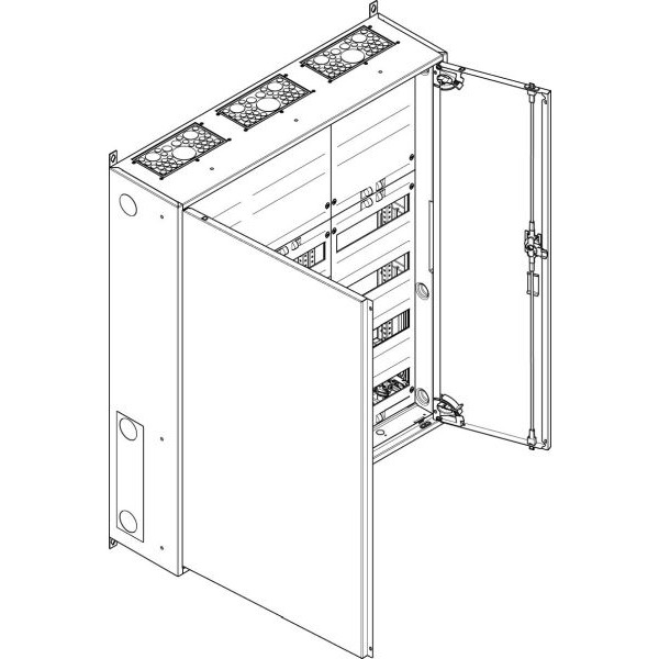 ABN S36RK042 Wandgehäuse IP43 SK2 schutzisoliert bestückt mit 4RE REG / 2RE Klemmen