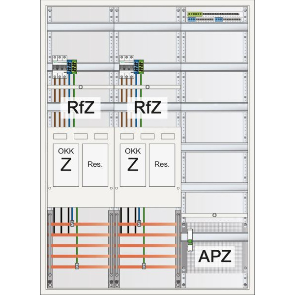 ABN S37EA422 Zählerschrank eHZ 2Z 2R 1V 1APZ sHS/OKK IP43 SK2 5-polig BxHxT 800x1100x210mm