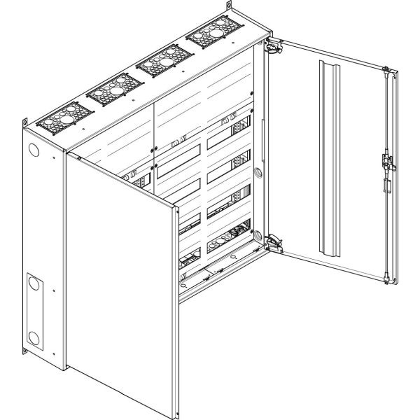 ABN S46RK042 Wandgehäuse IP43 SK2 schutzisoliert bestückt mit 4RE REG / 2RE Klemmen