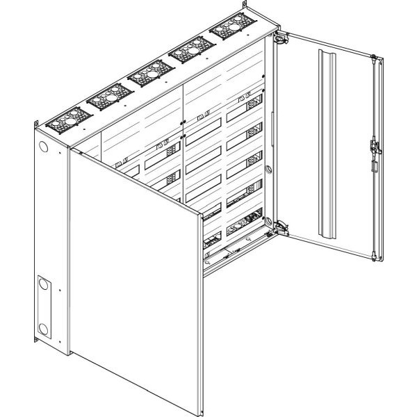 ABN S57RK052 Wandgehäuse IP43 SK2 schutzisoliert bestückt mit 5RE REG / 2RE Klemmen