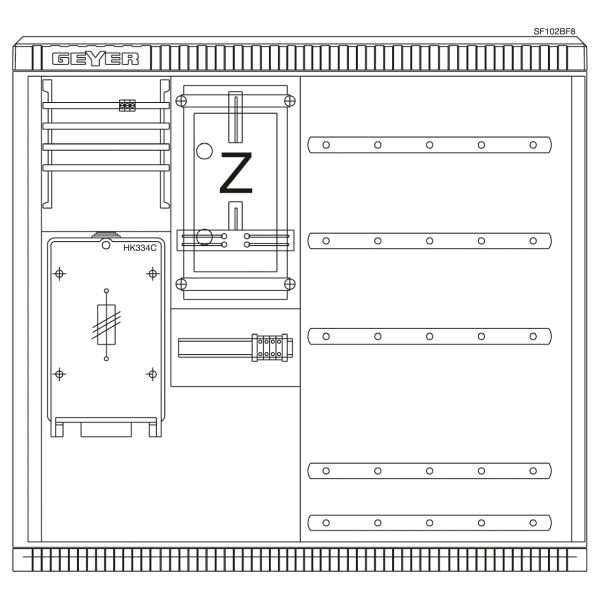 ABN SF102BF8 Festplatzverteilerschrank 1x K-HAS KH00)