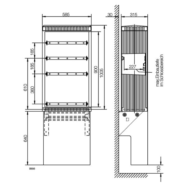 ABN SK100GA KVS Gr,0/1005 max,5 Einbaueinheiten E-Cu 30x6mm 1 Zylinder