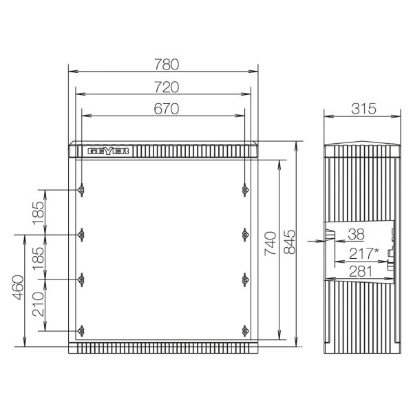 ABN SL081P KVS mit Montage platte B3,BH4,Gr,1/845 1 Zylinder