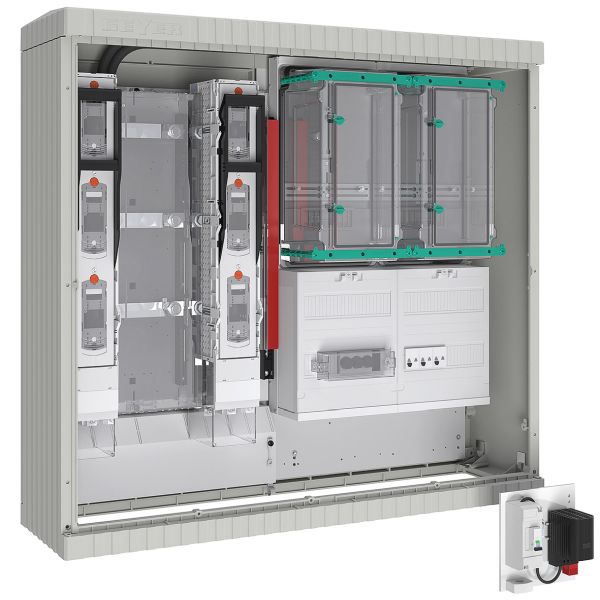 ABN SW102X7043 SIF-Wandlerschrank 250A TAB Sachsen-Anh Zugang/Abgang mit NH2 ohne Sockel