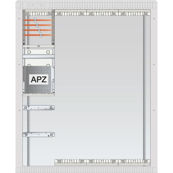 ABN SZ132AL0400 Zähleranschlussschrank SAS APZ 4pol 3x Leerplatz(250x1200)
