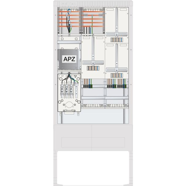 ABN SZ207ZA3502 Zähleranschlusssäule 3 ZP APZ 5pol HLAK 25mm² Hausanschlußkasten