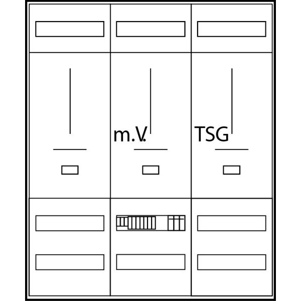 ABN WMS3678N Wandlermessschrank NWS BW 3Z SV-Messschrank ohne APZ