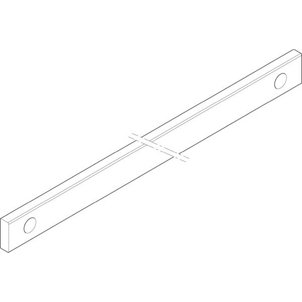 ABN XCUW135B Cu-Schiene 5FB 30x10x1337mm waagrecht beidseitig um 46mm verlängert