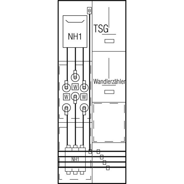 ABN ZW29X07N Zähler-Wandlerfeld SÜWAG EVO He 1W 1Z 1TSG bis 250A Best,+Verdr,B500xH1350mm 5-pol