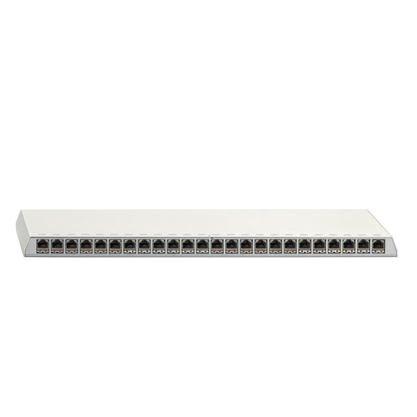 Rutenbeck 23611124 10 Gigabit-Patchpanel geschirmt Aufputz für Tisch-/Wandmontage REG-Montage mit Hutschienenadapter 10010070 24 RJ45 Steckbuchsen
