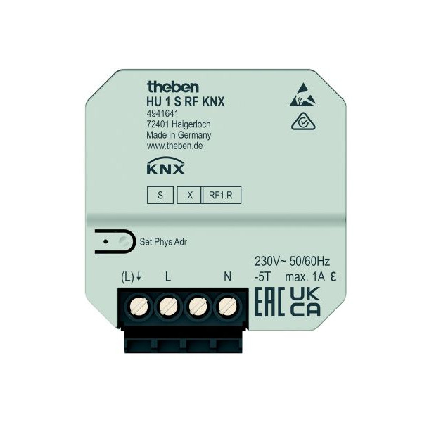 Theben 4941641 Funk-Heizungsaktor HU 1 S RF KNX 1-fach