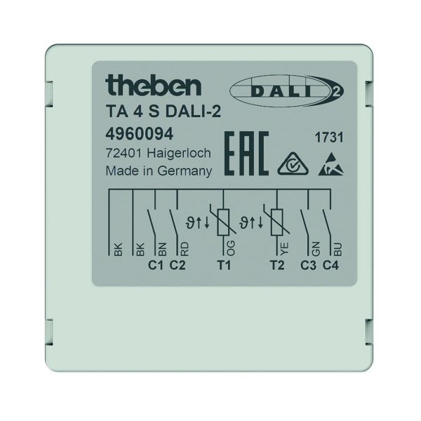 Theben 4960094 Tasterschnittstelle TA 4 S DALI-2 4 Eingänge