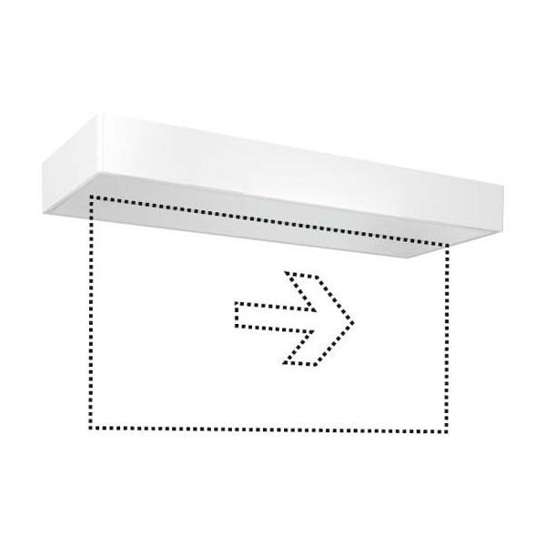 Esylux EN10077371 LED-Notleuchte weiß 3h für AP-/Deckenmontage SLXELLED