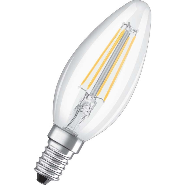 Osram B.CLB404W827FIL VE2 LED-Kerzenlampe E14 470lm 4W 2700K 2 Stück
