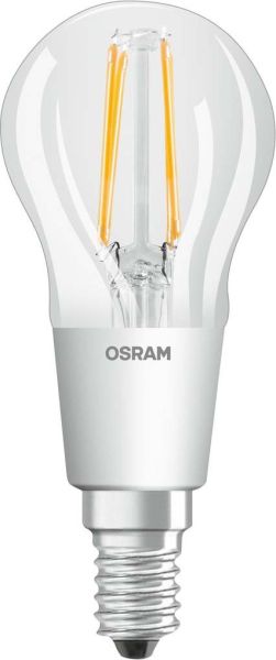 Osram LEDSCLP40GD4W827FE14 LED-Tropfenlampe E14 827 GLOWdim 470lm 4W dimmbar