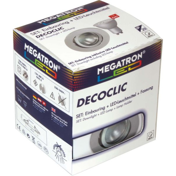 Megatron MT75403 LED-Einbauspot Set 400lm 1..50W 2800K weiß