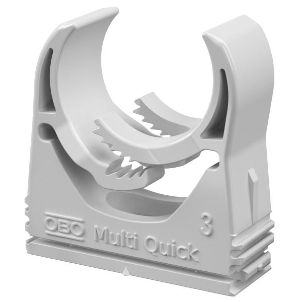 OBO Bettermann 2153130 Quick-Schelle lichtgrau 25-28mm M-Quick 25-28LGR, 50 Stück