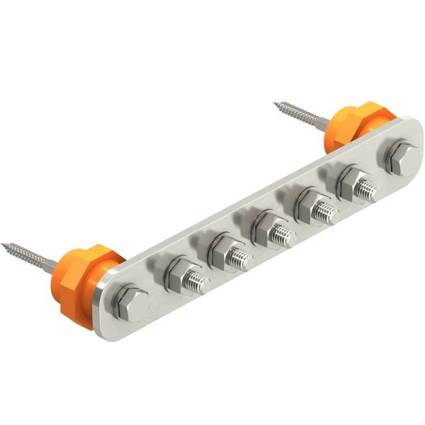 OBO Bettermann 5015854 Potentialausgleichsschiene BigBar/5 Anschlüsse 1802 5 VA