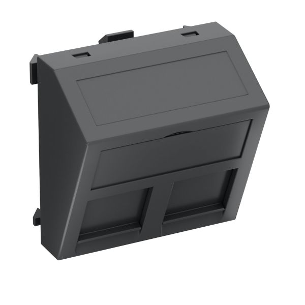 OBO Bettermann 6119300 Datentechnikträger 45x45mm schwarz-grau DTS-2RM SWGR1