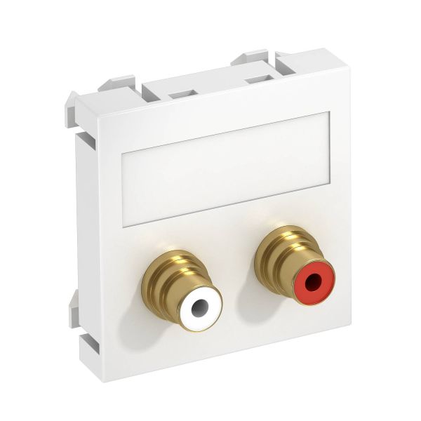 OBO Bettermann 6105042 Multimediaträger Audio-Cinch 2xBuchse MTG-2R L RW1
