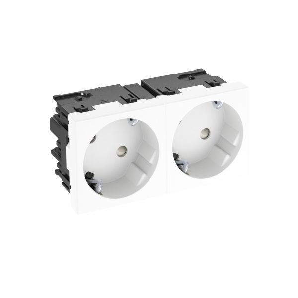 OBO Bettermann 6120483 Steckdose 33 Grad 2-fach Schutzkontakt,Con.45 STD-D3SC RW2