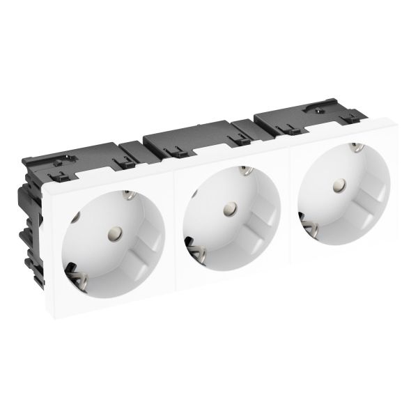OBO Bettermann 6120503 Steckdose 33 Grad 3-fach Schutzkontakt,Con.45 STD-D3SC RW3