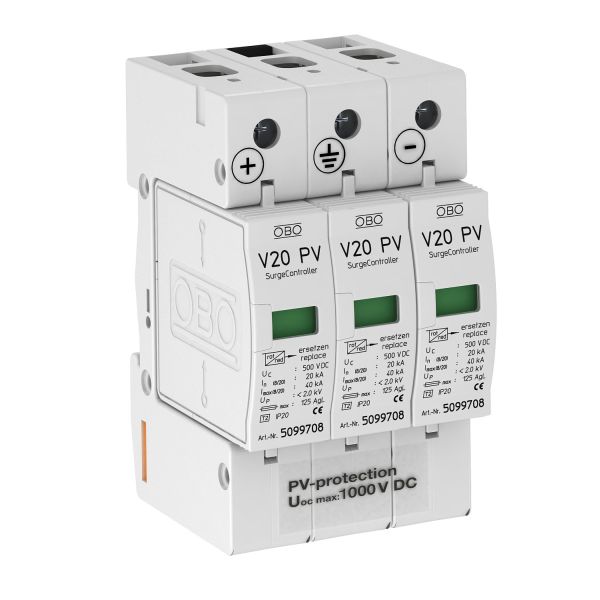 OBO Bettermann 5094608 Überspannungsableiter Surge Controller V20-C 3-PH-1000