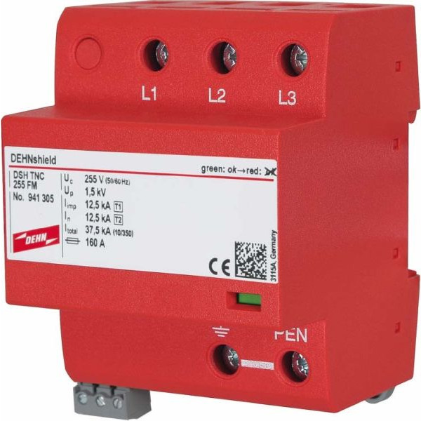 DEHN 941305 DSHTNC255FM Kombi-Ableiter für 3-polig TN-C-Systeme