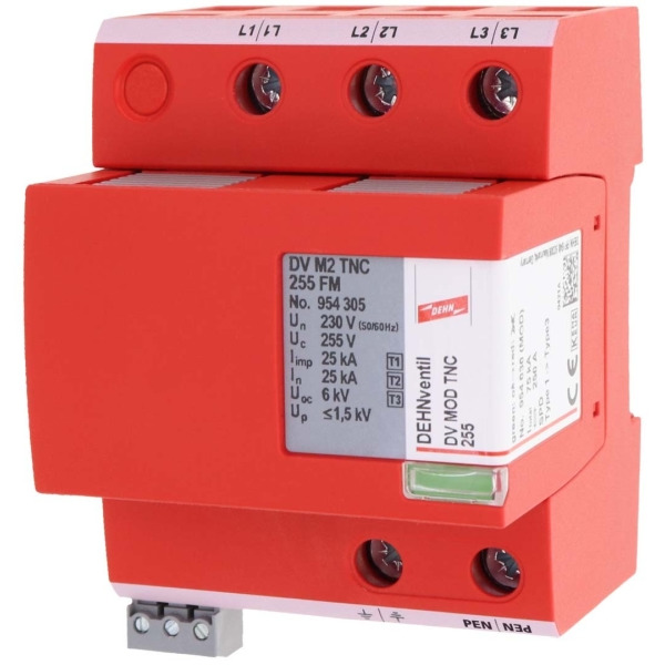 DEHN 954305 DVM2TNC255FM Kombi-Ableiter dreipolig