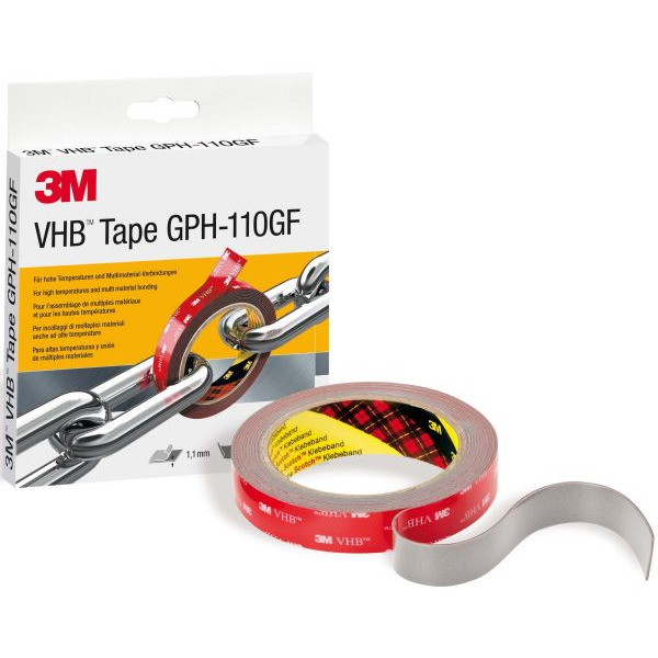 3M GPH-110GF Klebeband doppelseitig 19mmx3 Meterx1,1mm gr.