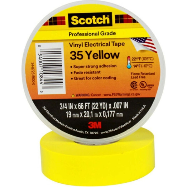 3M Scotch 35-19x20 gelb PVC Elektro-Isolierband 19mm 20 Meter