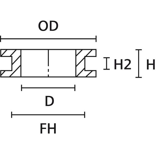 HellermannTyton HV 1305-PVC-BK Tülle 100 Stück