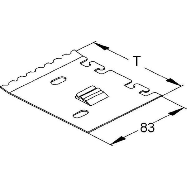 Niedax LZTP 100 Trennstegbefestig.-platte B=99,Stahl S