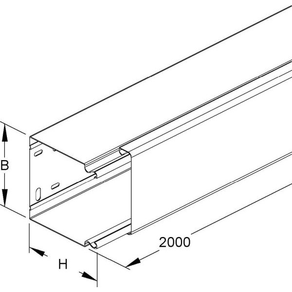 Niedax LLK 100.100 LFK-Kanal Unterteil + Deckel 2 Meter