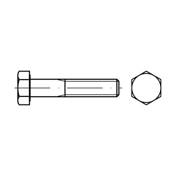 Weber W009311005011511 Sechskantschraube 931 8.8 10x50 verzinkt