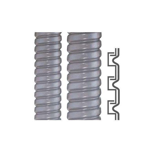 Flexa SPR-PVC-AS AD14/10 grau Metallschutzschlauch flüssigkeitsdicht