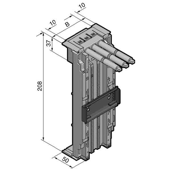 Rittal SV 9340.720 OM-Adapter 40A AWG 8 B=55mm