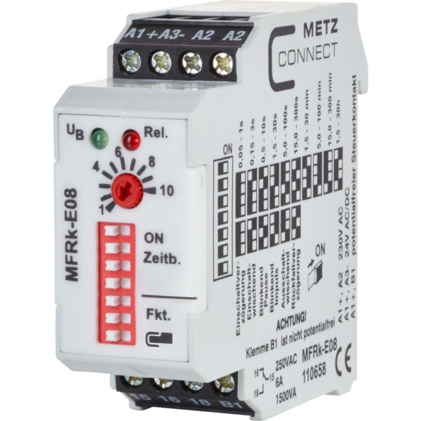 Metz Connect MFRk-E08 230AC24UC Zeitrelais 1W 30h