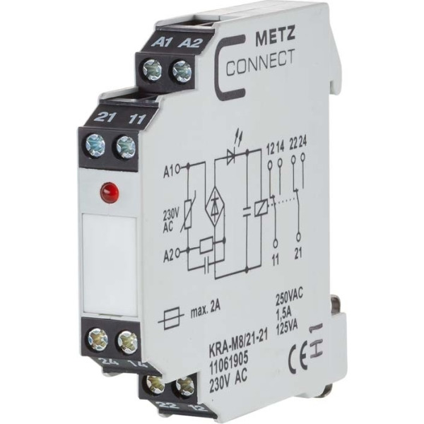 Metz Connect KRA-M8/21-21 230AC Koppelbaustein 2W