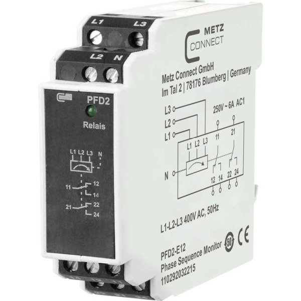 Metz Connect PFD-2-E12 400VAC 2W Überwachungsrelais